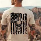 American Flag w/Skull