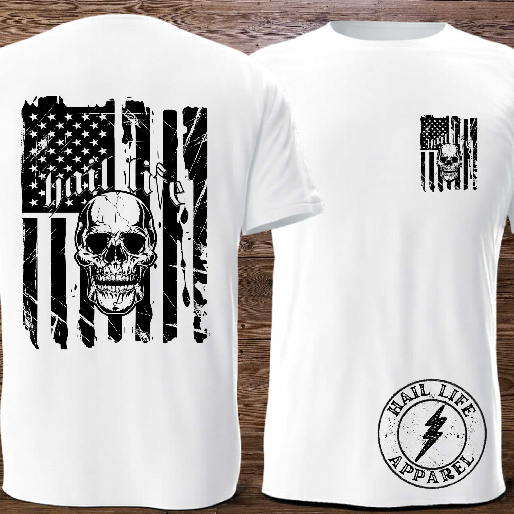 American Flag w/Skull