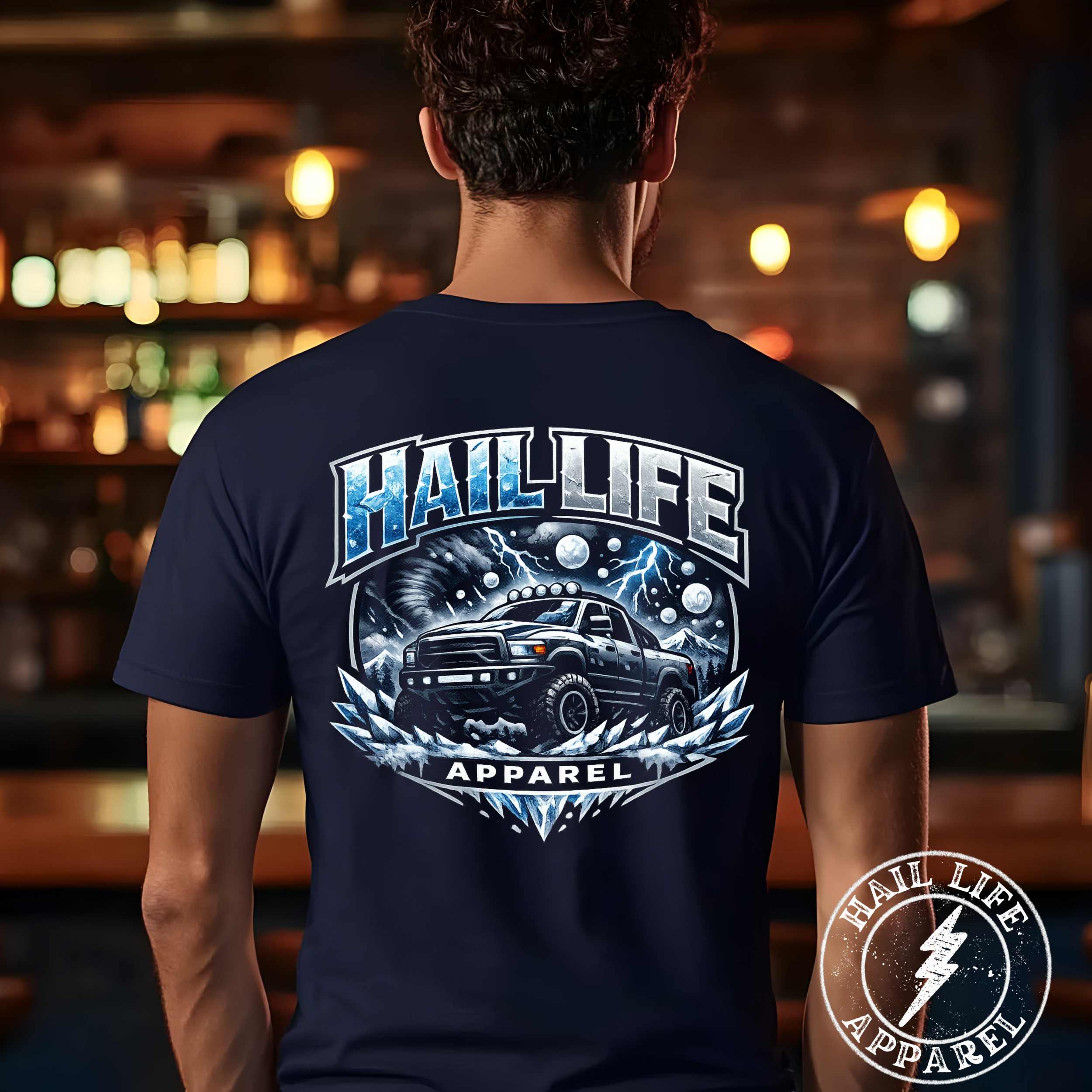Hail Life Storm Truck Graphic Tee