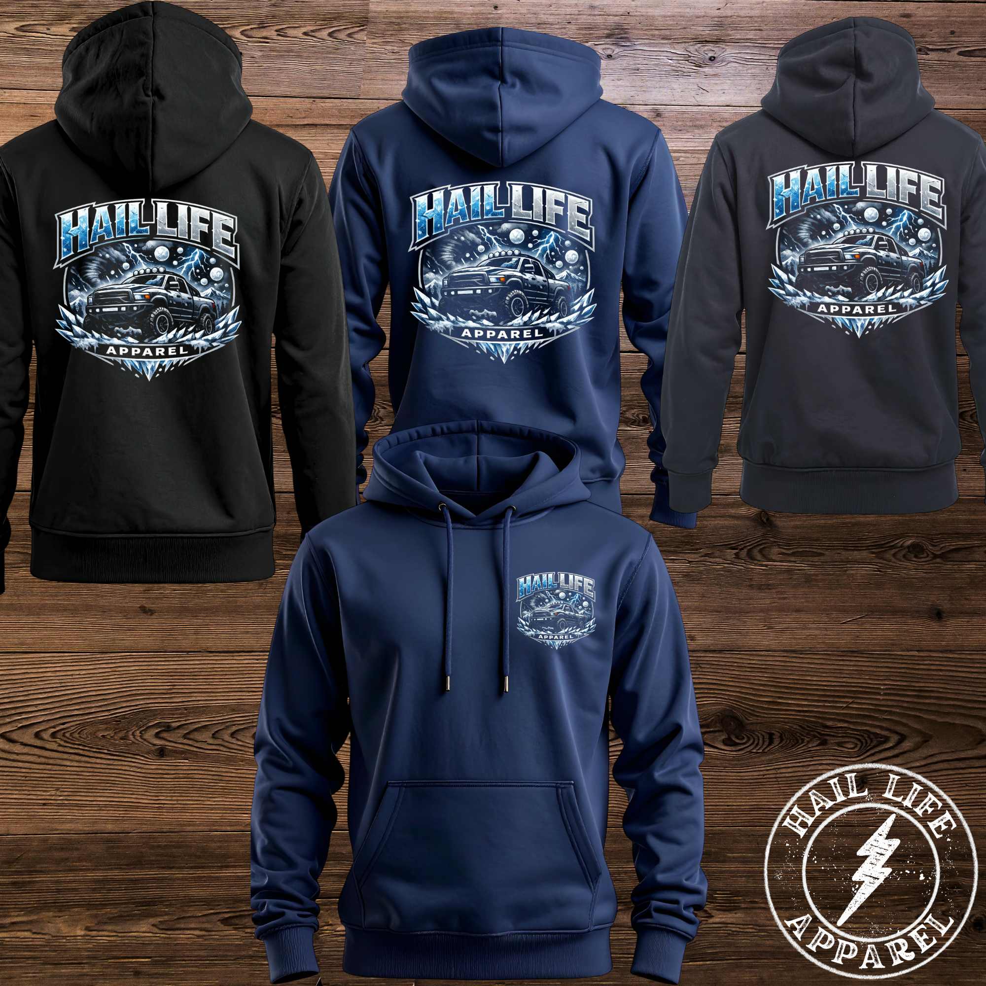 Hail Life Storm Truck Hoodie - Sweatshirt