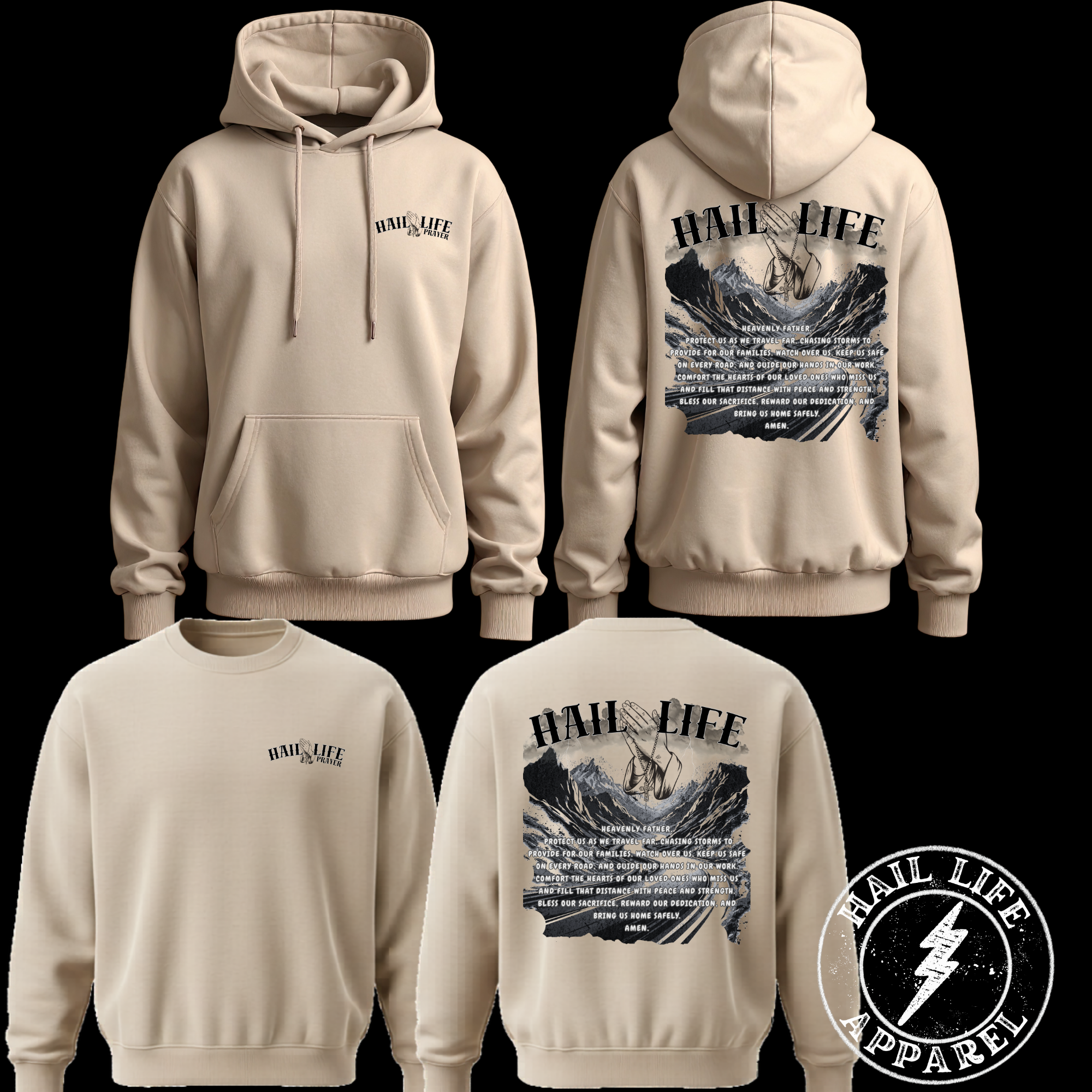 Hail Life Prayer Hoodie - Sweatshirt