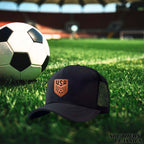 USA Soccer Leather Patch Trucker Hat