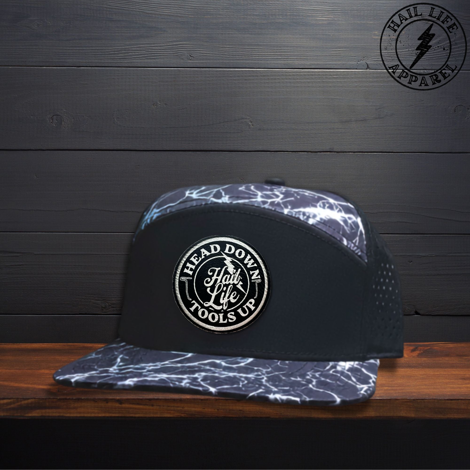 Lightning Trucker Hat - Head Down Tools Up Black/Silver