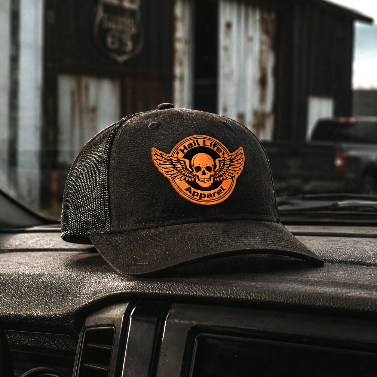 Hail Life Skull Trucker Hat